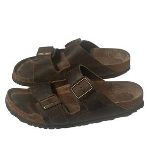 Birkenstock Arizona sandals in Habana oiled leather size 41 US women’s 10 10.5